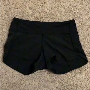Brand New Lululemon Black Speed Shorts